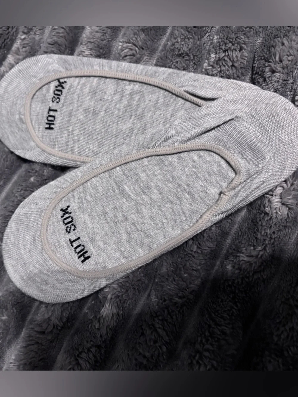 Hot Sox No-Show Liner Socks in White and Light Gray
